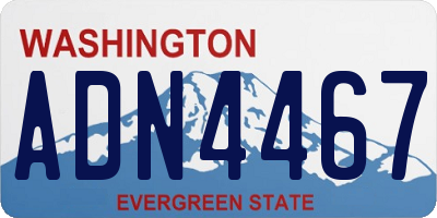 WA license plate ADN4467