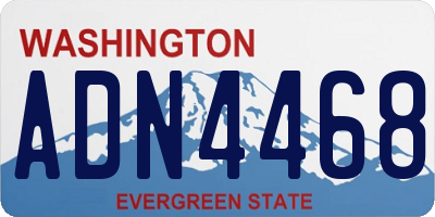 WA license plate ADN4468