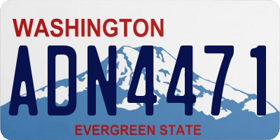 WA license plate ADN4471
