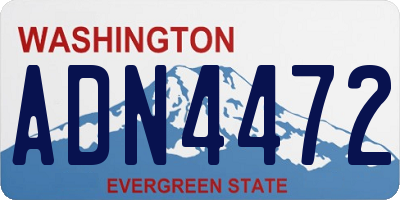 WA license plate ADN4472