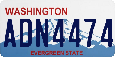 WA license plate ADN4474