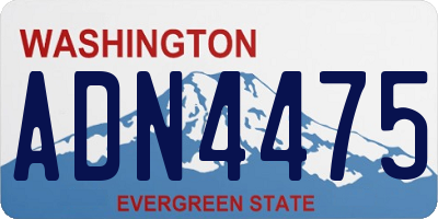 WA license plate ADN4475