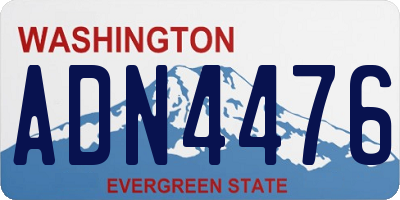 WA license plate ADN4476
