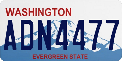WA license plate ADN4477
