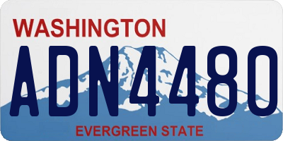 WA license plate ADN4480