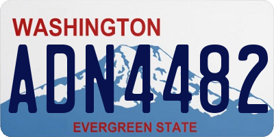 WA license plate ADN4482
