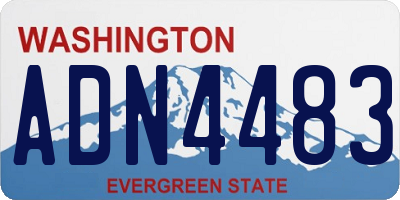 WA license plate ADN4483