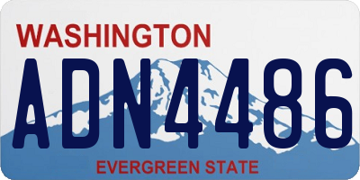 WA license plate ADN4486