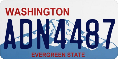 WA license plate ADN4487