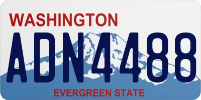 WA license plate ADN4488