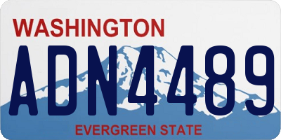 WA license plate ADN4489