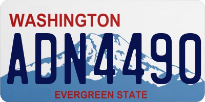 WA license plate ADN4490