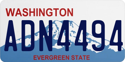 WA license plate ADN4494
