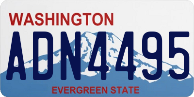 WA license plate ADN4495