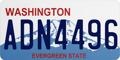 WA license plate ADN4496