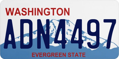 WA license plate ADN4497