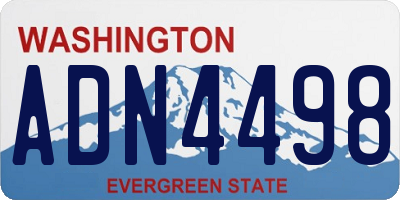 WA license plate ADN4498