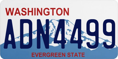 WA license plate ADN4499