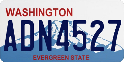 WA license plate ADN4527