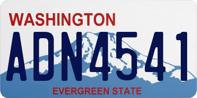 WA license plate ADN4541