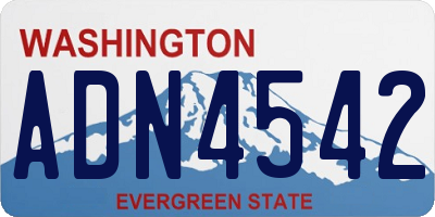 WA license plate ADN4542