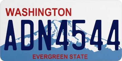 WA license plate ADN4544