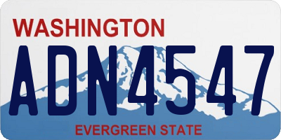 WA license plate ADN4547