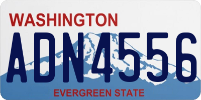 WA license plate ADN4556