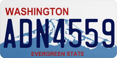 WA license plate ADN4559
