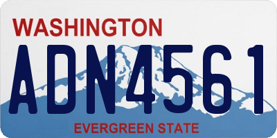 WA license plate ADN4561