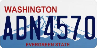 WA license plate ADN4570