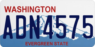 WA license plate ADN4575