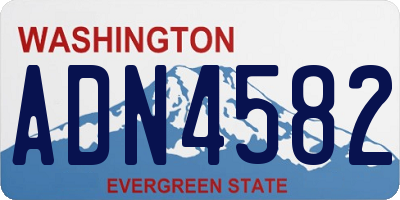 WA license plate ADN4582