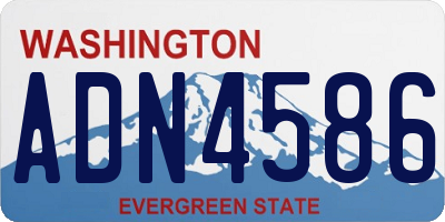 WA license plate ADN4586