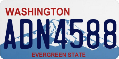 WA license plate ADN4588