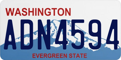 WA license plate ADN4594