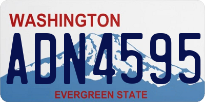 WA license plate ADN4595