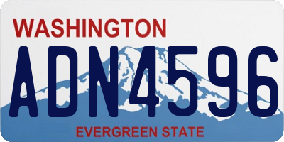 WA license plate ADN4596