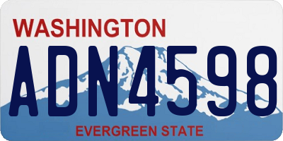 WA license plate ADN4598
