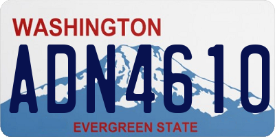 WA license plate ADN4610