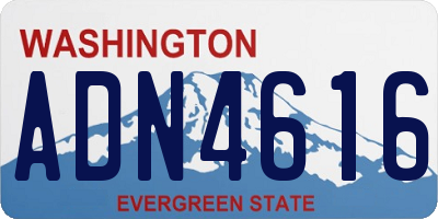 WA license plate ADN4616