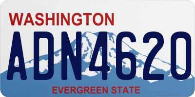 WA license plate ADN4620