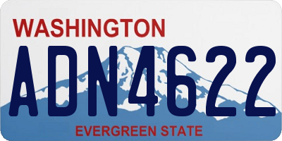 WA license plate ADN4622