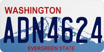 WA license plate ADN4624