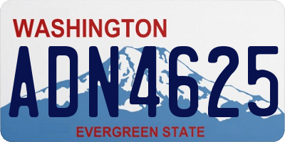 WA license plate ADN4625