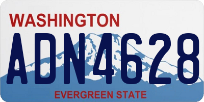 WA license plate ADN4628