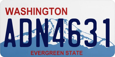 WA license plate ADN4631
