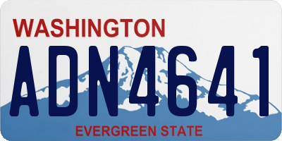 WA license plate ADN4641
