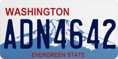 WA license plate ADN4642