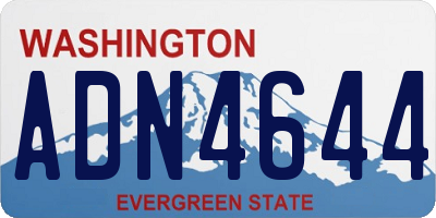 WA license plate ADN4644